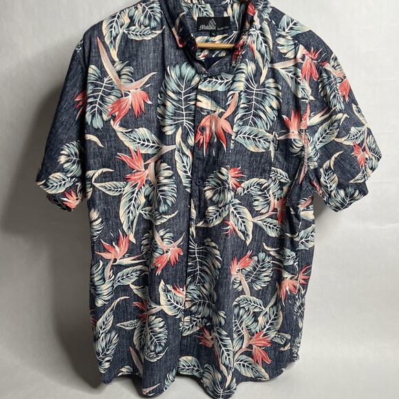 Molokai Surf Co. Men’s Hawaiian Shirt-Size XL-Bird of Paradise Print-Button down - Picture 1 of 6